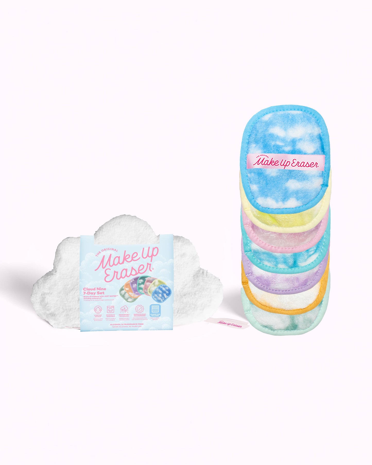 Cloud 9 7-Day MakeUp Eraser Set & Cosmetic Bag