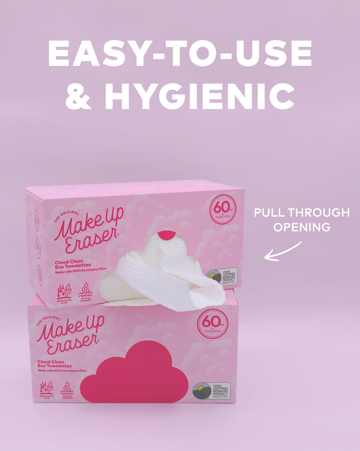 Cloud Clean Eco Towelettes, Certified 100% USDA Biobased