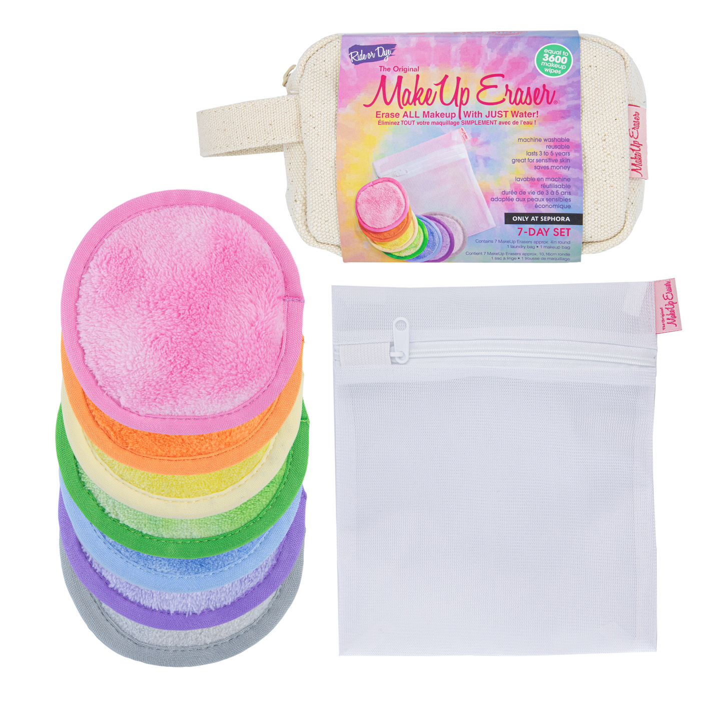 Ride Or Dye 7-Day Set with Cosmetic Bag